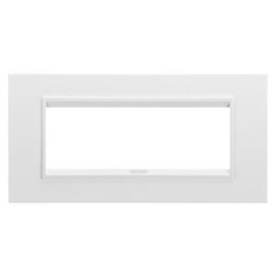 LUX PLATE-IN METAL-6 MODULES-MONOCHROME SATIN WHITE-