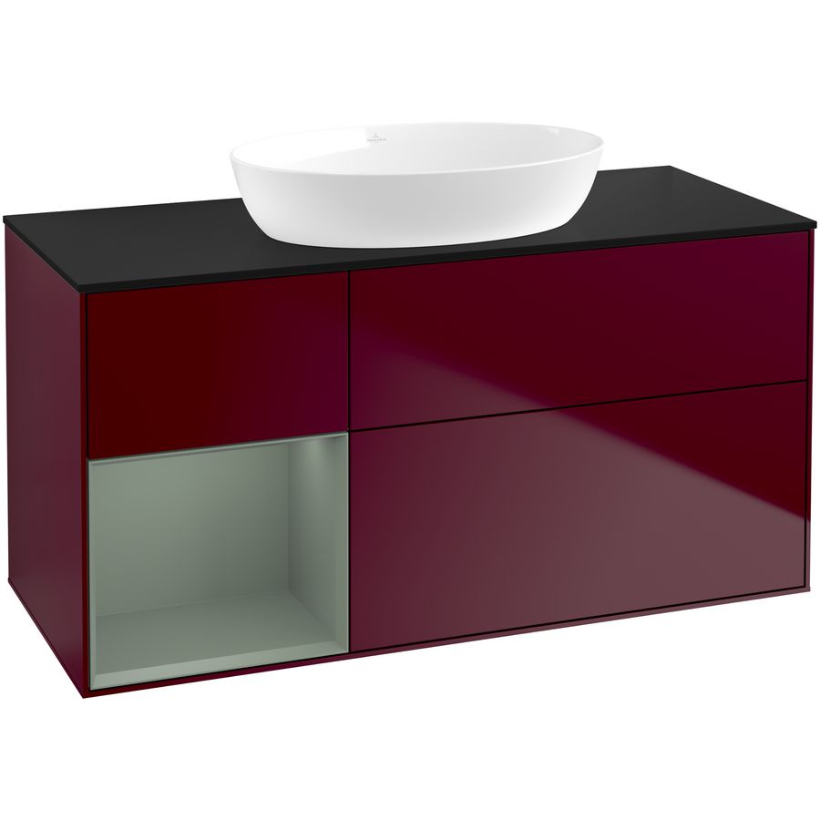 Wastafelonderkast Finion 1200x603x501mm Peony Matt Lacquer FA62GMHB