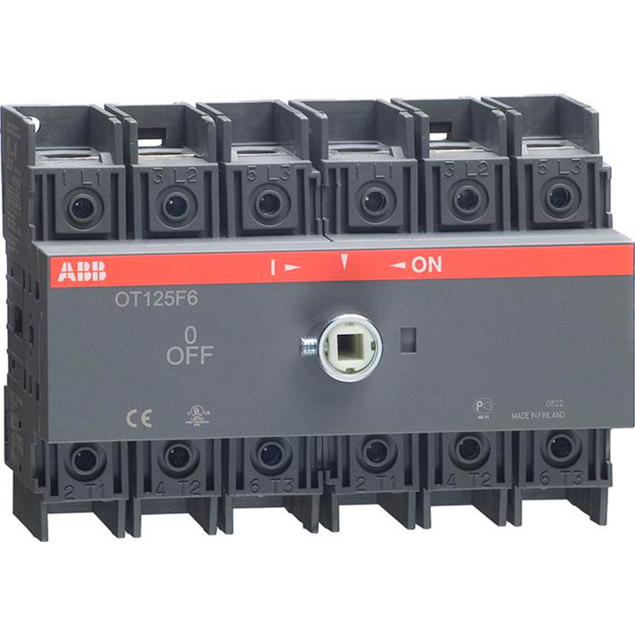 Lastscheider 6P 125 A bodem/DIN-rail montage 1SCA105057R1001