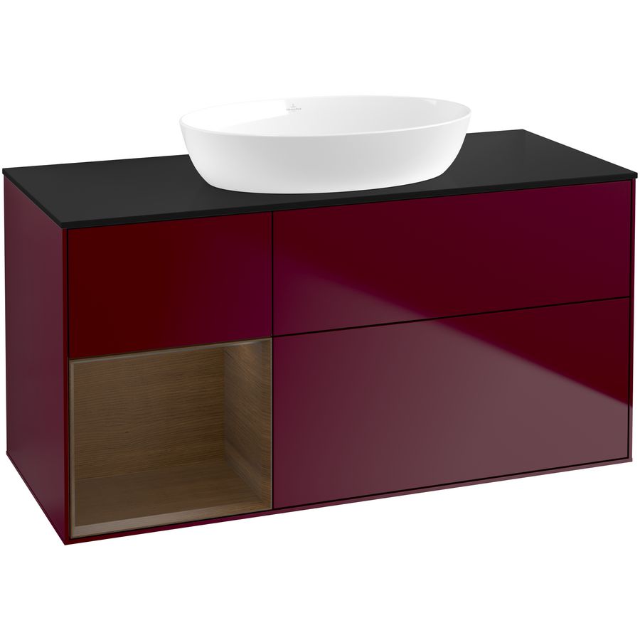 Wastafelonderkast Finion 1200x603x501mm Peony Matt Lacquer FA62GNHB