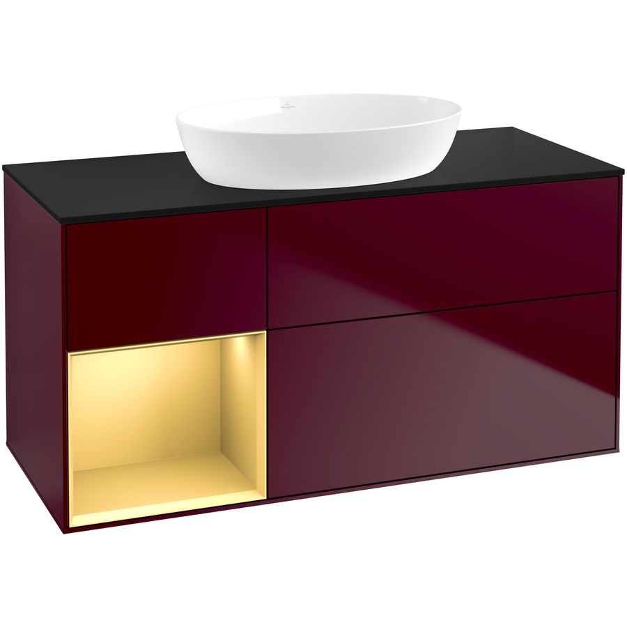 Wastafelonderkast Finion 1200x603x501mm Peony Matt Lacquer FA62HFHB