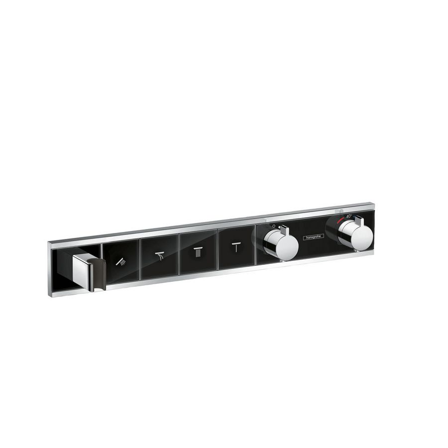 Afbouwdeel inbouwthermostaat RainSelect 4 functies 26l/min. zwart/chroom