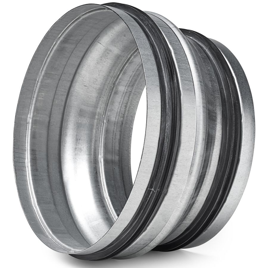 Verloopstuk staal verzinkt  met afdichtringen DN 180mm/160mm