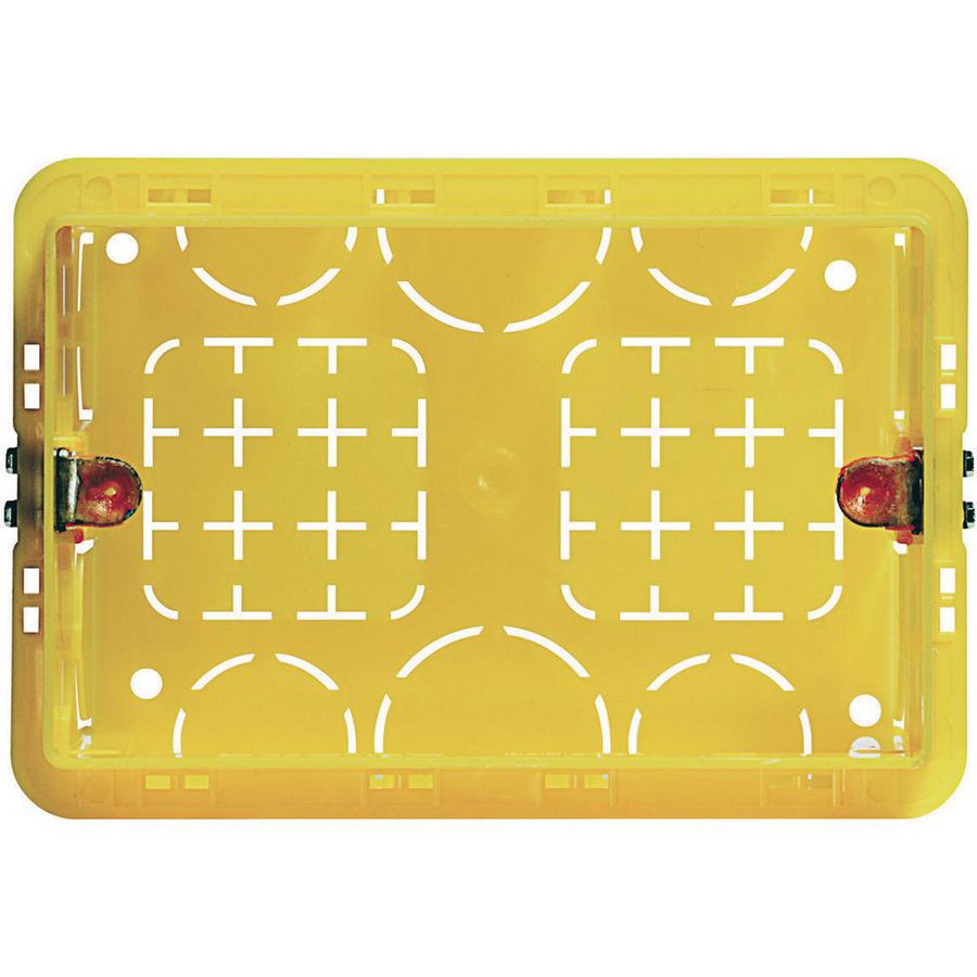 Inbouwdoos 3 modulen vierkant geel 106x71x52mm VVE=15