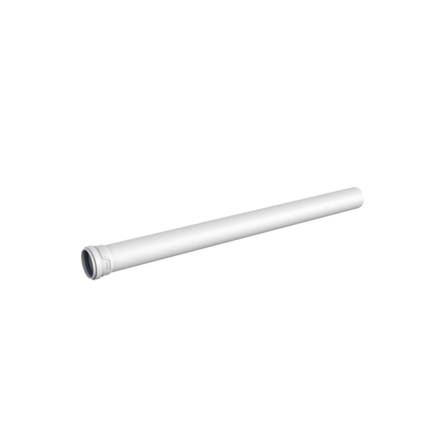 Lengte a 1mtr. PP AS+ riool afvoerbuis 75mm lichtgrijs geluidsarm 1x mof