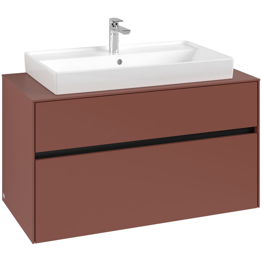 Wastafelonderkast Collaro 1000x548x500mm Wine Red C020B0AH