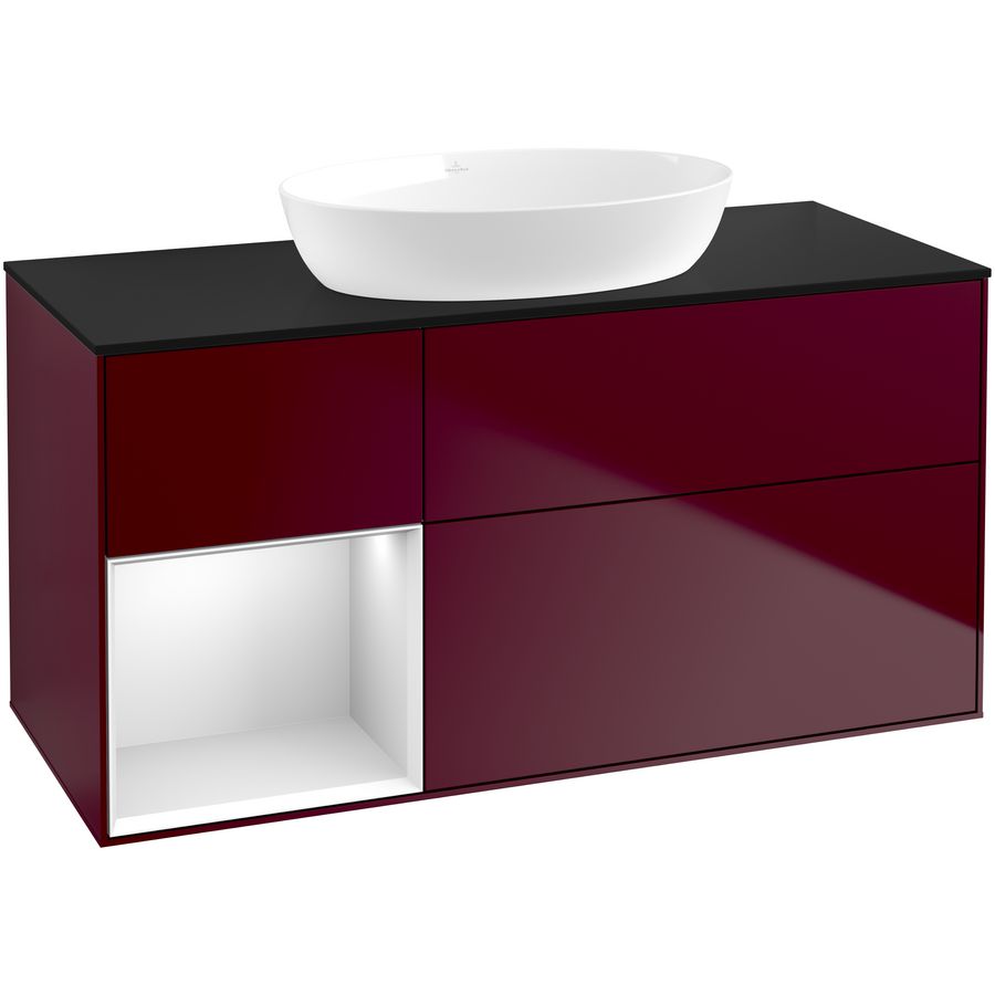 Wastafelonderkast Finion 1200x603x501mm Peony Matt Lacquer FA62MTHB