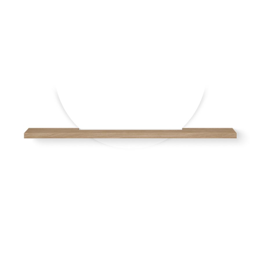 Wooden wandplank voor spiegel 1200mm symmetrisch old grey