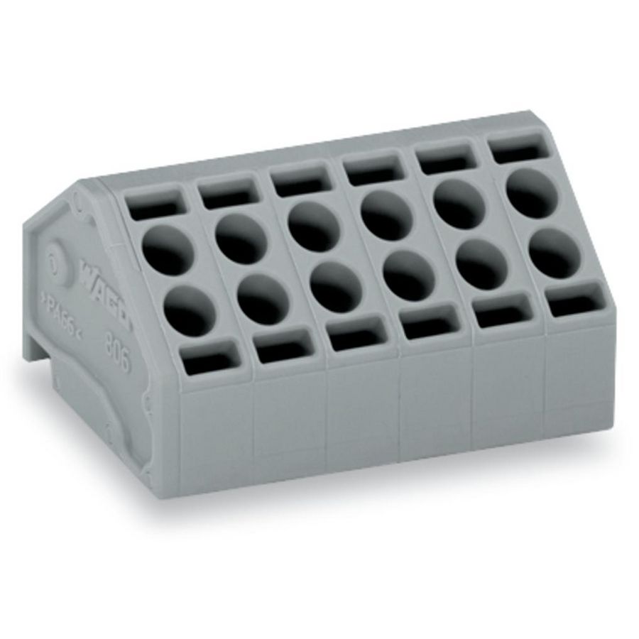 2-draads FE steker 1,5mm² raster 5mm grijs 806-109 VVE=100