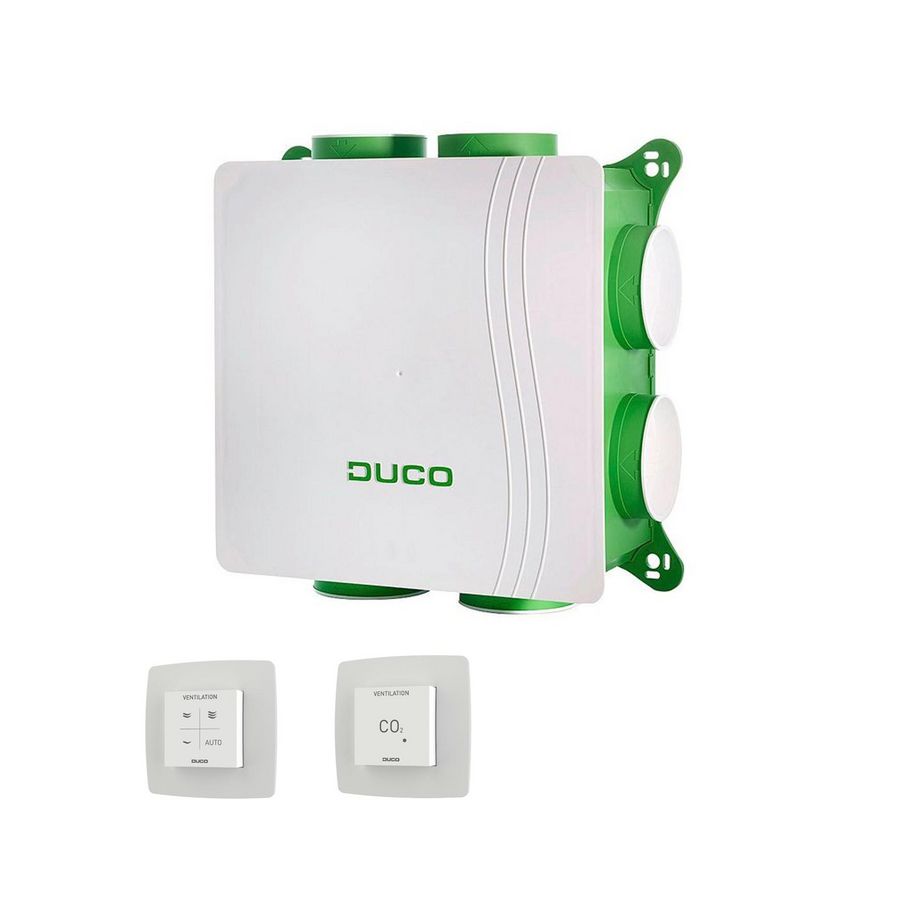 Woonhuisventilator DucoBox Silent-2.0 incl.  CO₂ sensor met bediening + CO₂ sensor zonder bediening