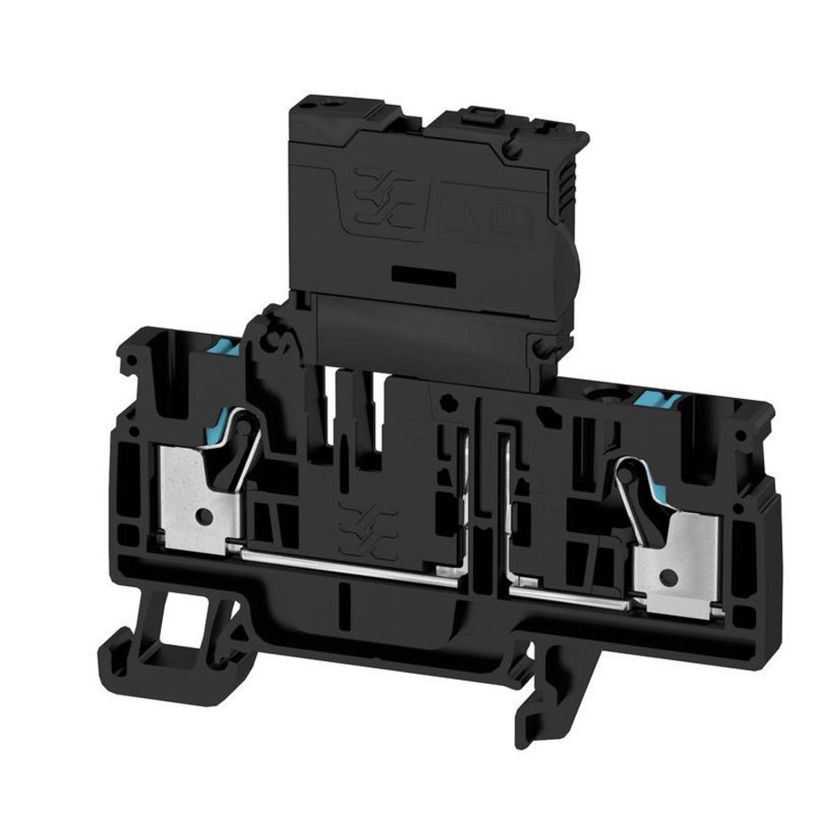 Zekeringsklem PUSH IN zw. 4mm2 6.3 A 400 V 2548140000 VVE=50