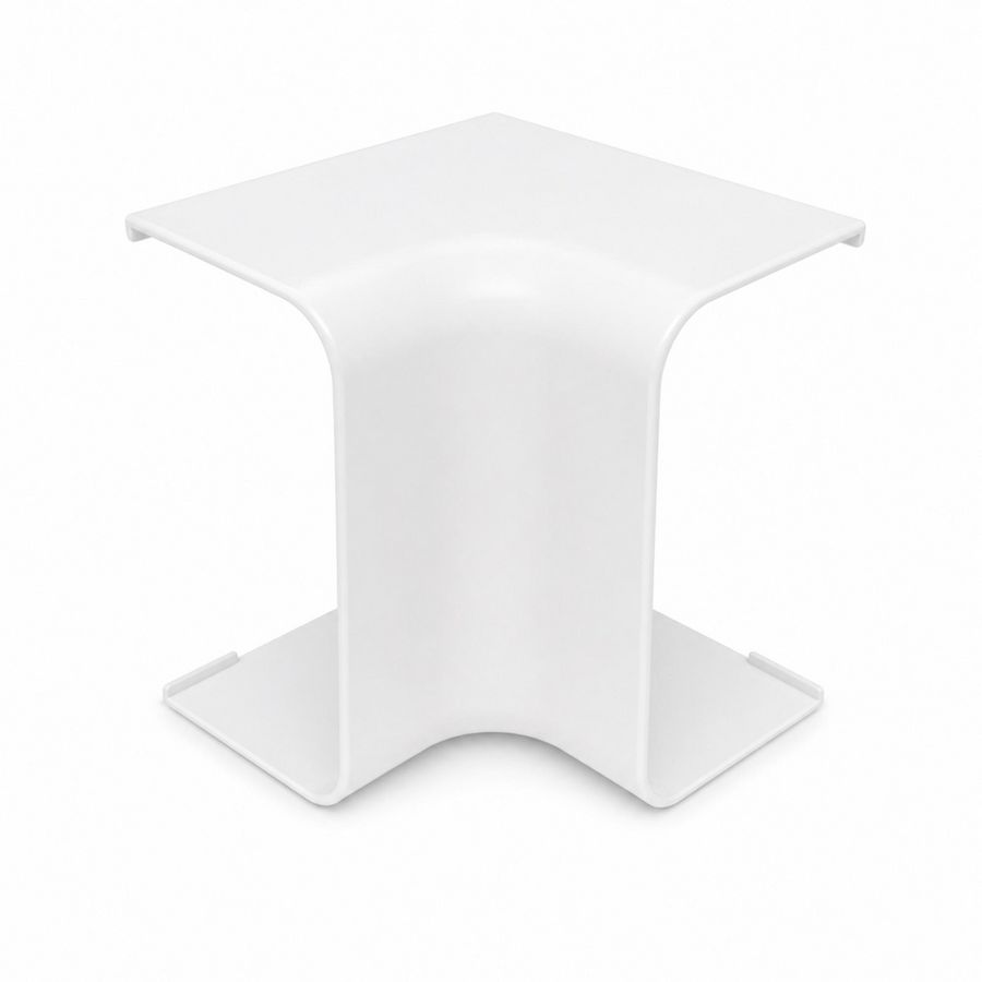 Binnenbocht kort 90° 140x90mm wit PVC RAL9001