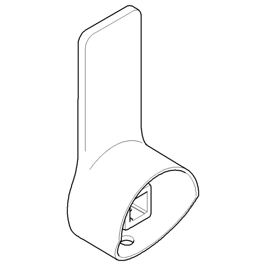 Greep v. douche/badkuip wand Hendel 106x45x31mm chr