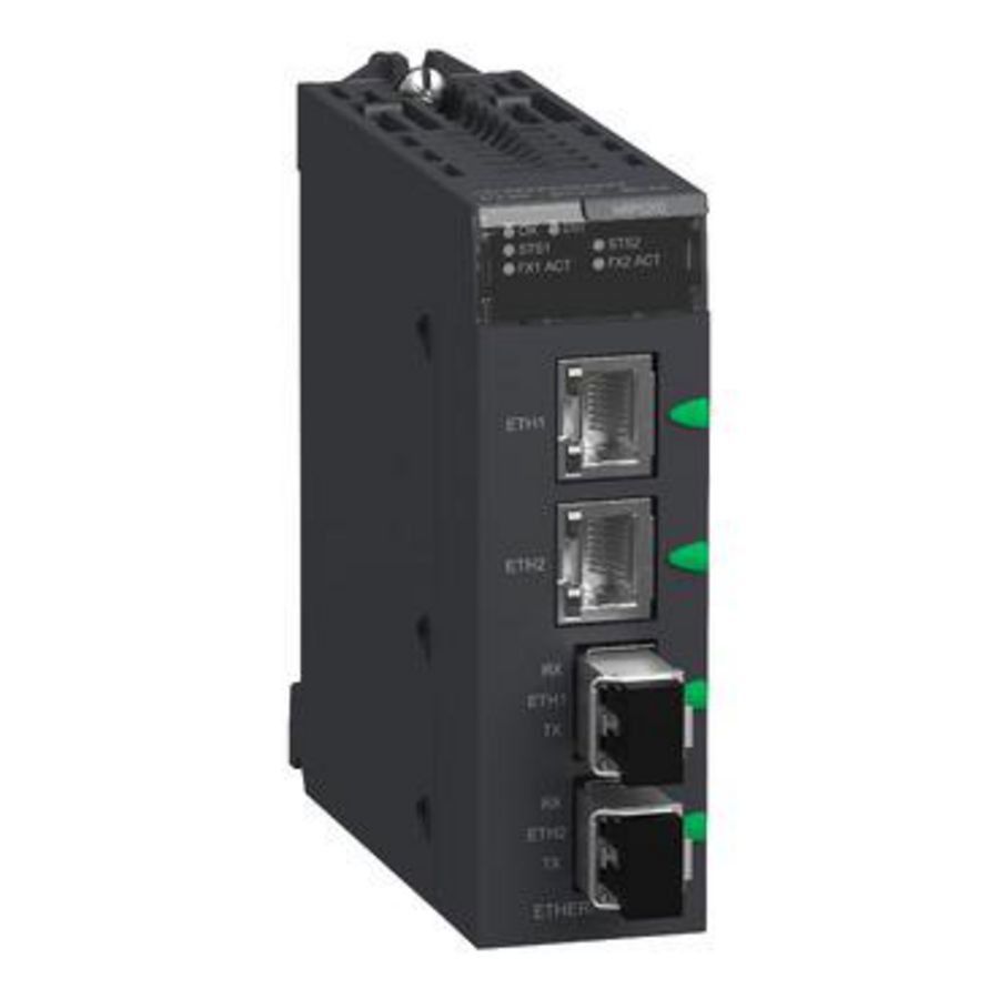 Ethernet RIO glasvezel omvormermm/LC 2kAnalen 10 Modicon X80