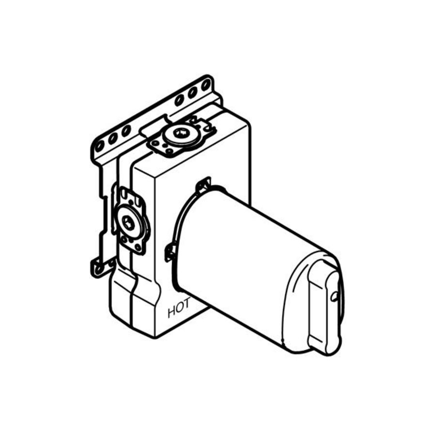 Thermostaatmodule inbouw zonder stopkraan 3/4"