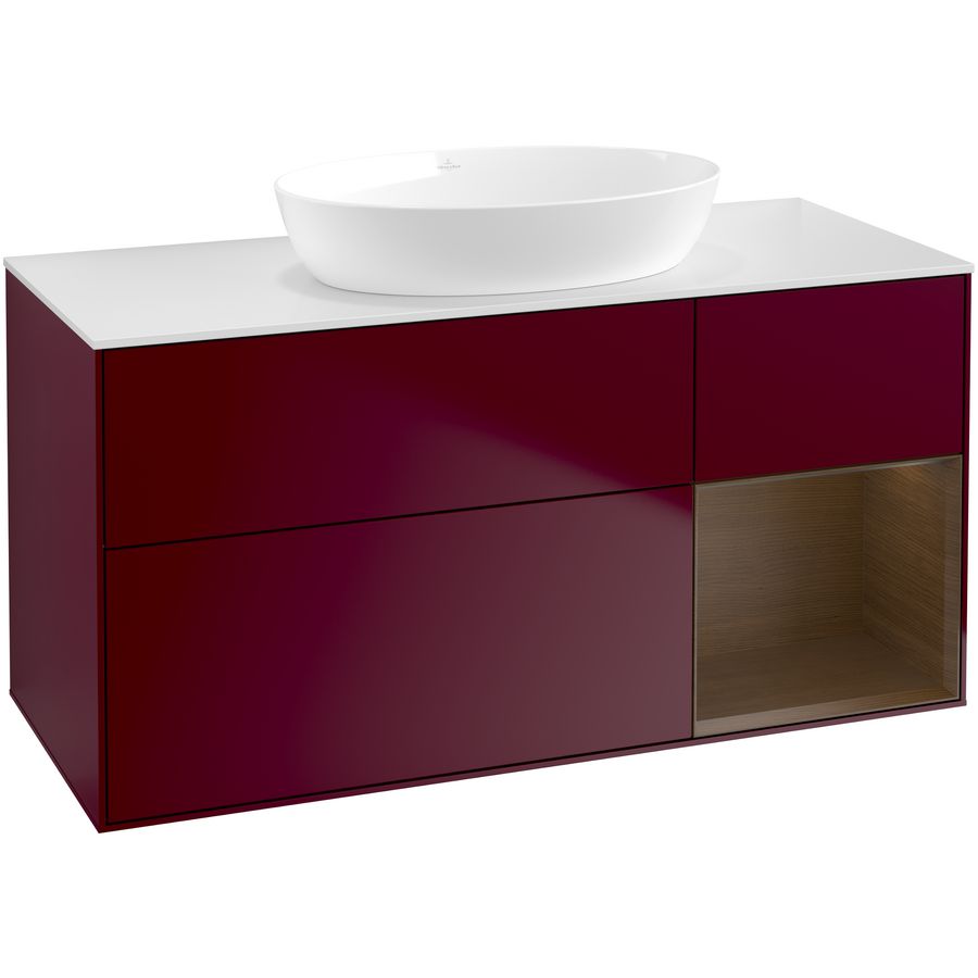 Wastafelonderkast Finion 1200x603x501mm Peony Matt Lacquer FA71GNHB