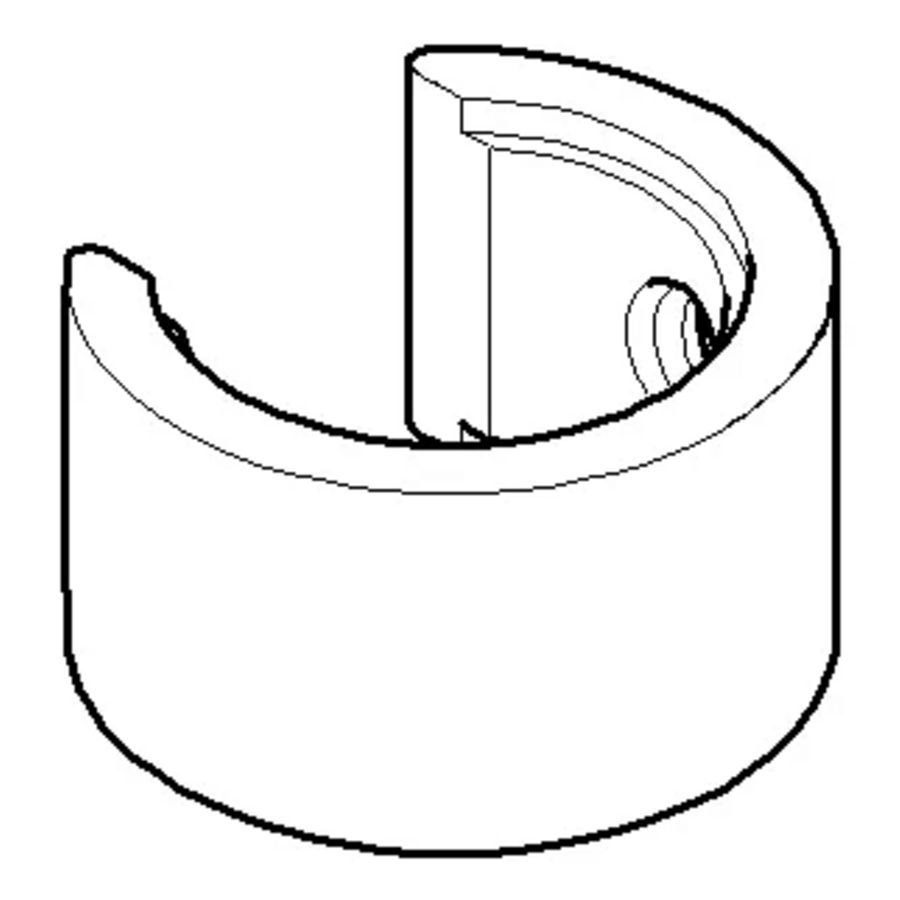 Houder v. handdouche Vork 20x35x31mm Champagne gebors.