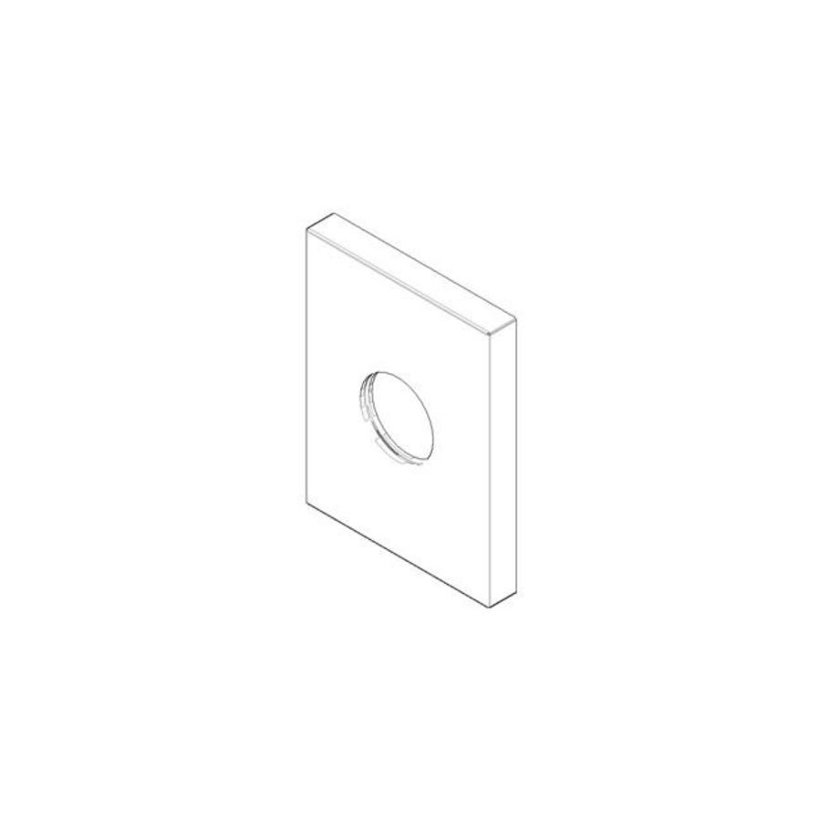 Rozet 78x60x9x23,8mm Platina gebors.