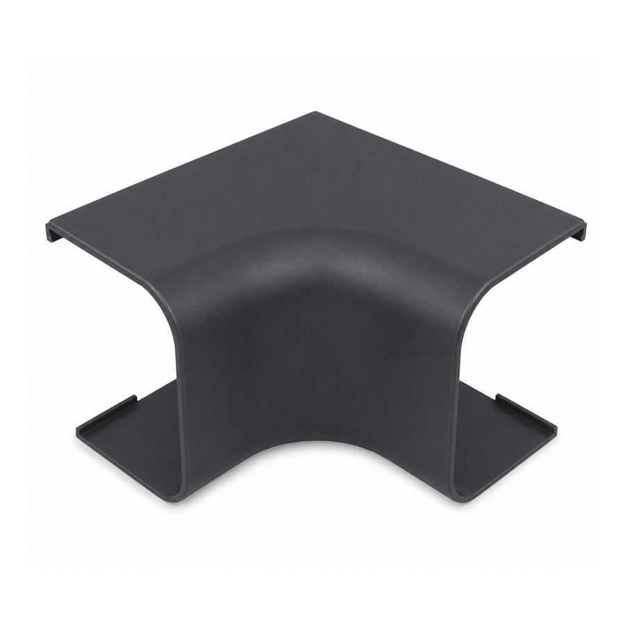 Binnenbocht kort 90° 90X65mm antraciet grijs PVC RAL7016