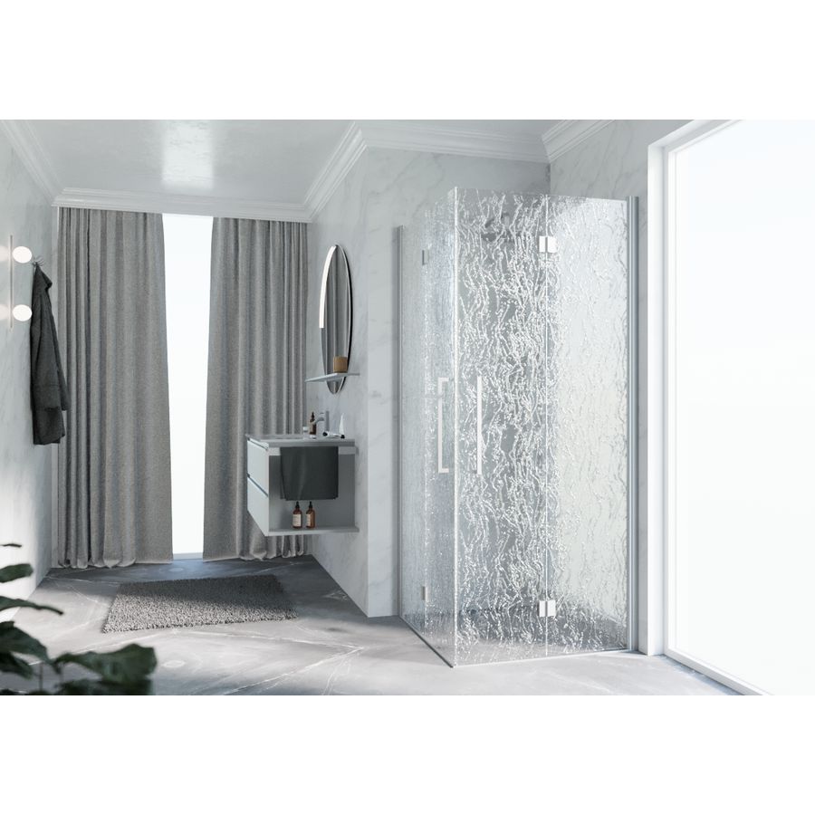Hoekinstap 2xvouw YOUNG 2GS 1010-1030x2000mm matchroom Aqua glas