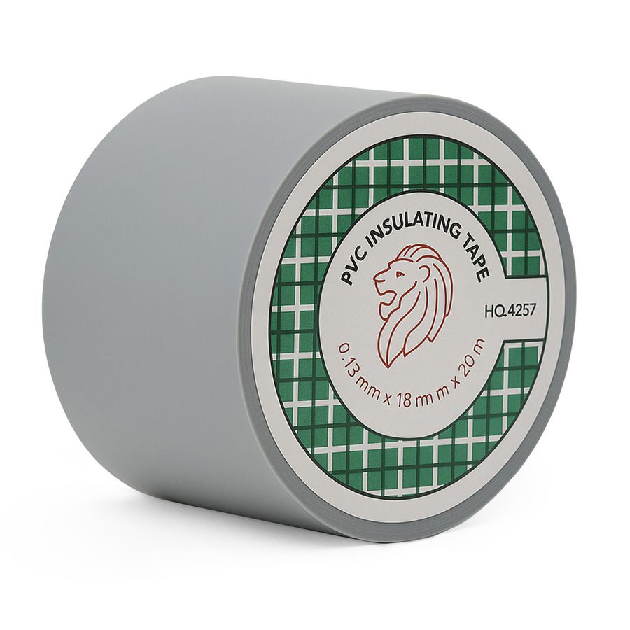 Rol isolatietape PVC grijs 50mm L=10mtr