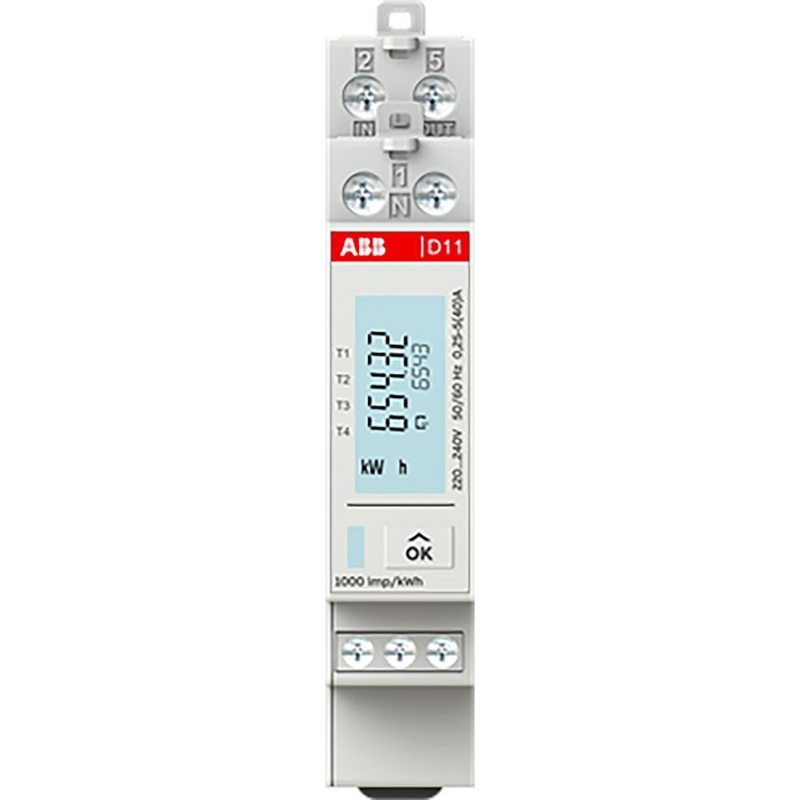 D11 15 40, Energiemeter, 1 fase direct 40 A