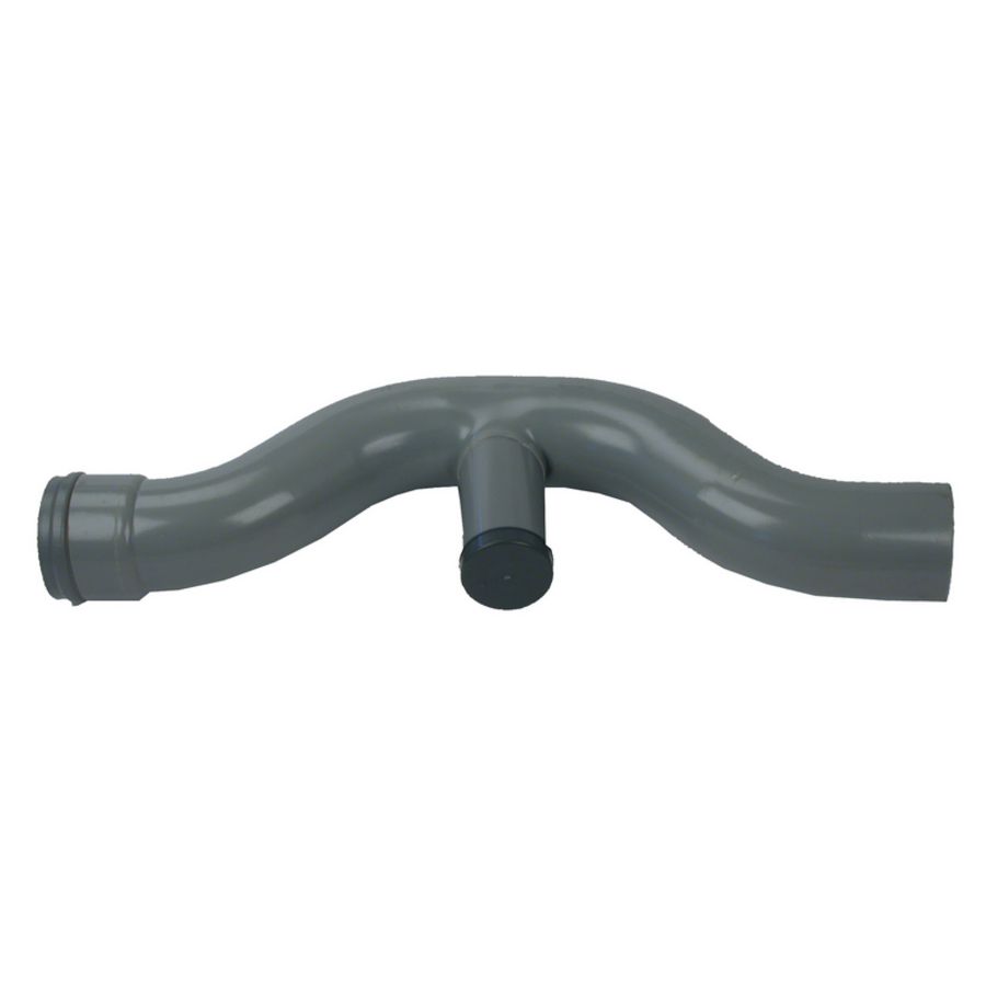 PVC manchet stankafsluiter / slangsifon 125mm met ontstopping mof/spie