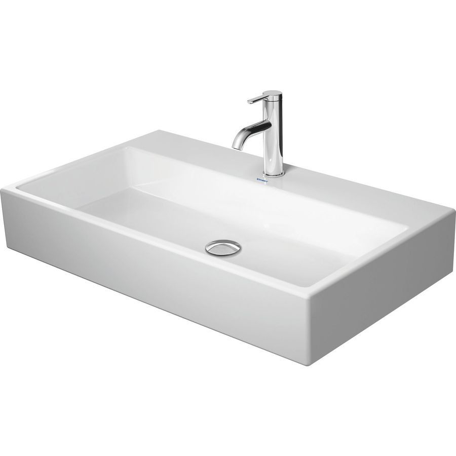 VERO AIR #235080 wastafel 800mm wit met kraangat geslepen onderzijde