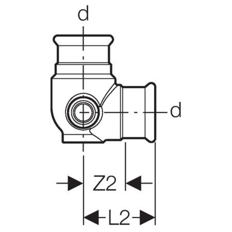 MAPRESS aansluitvoet inliner/circulatie 28-15/28