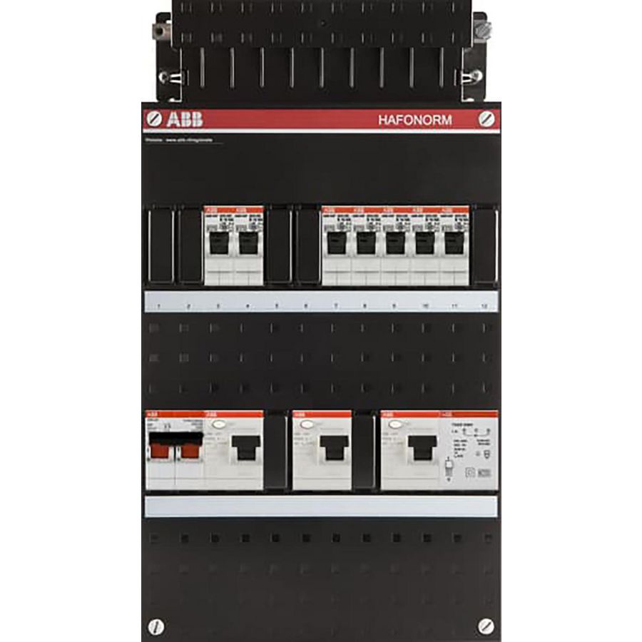 Groepenkast 7 groepen achter 3x 30mA + T + HS 1-fase
