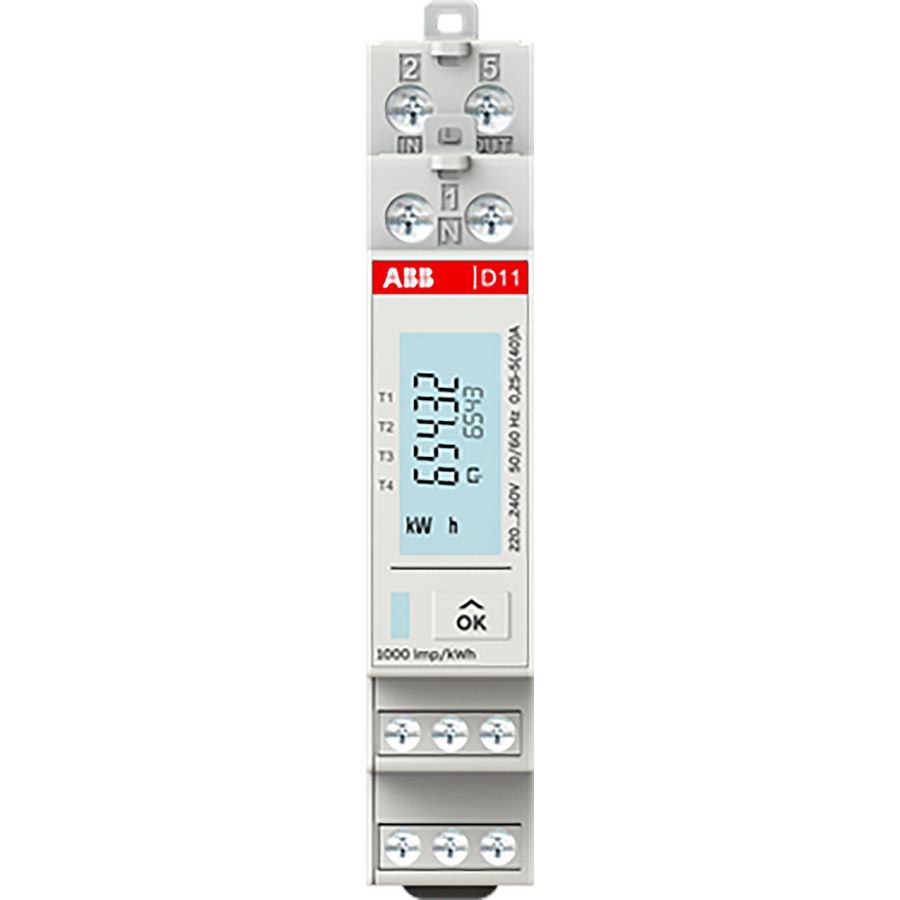 D11 15-M 40 Modbus, Energiemeter MID, 1 fase direct 40 A