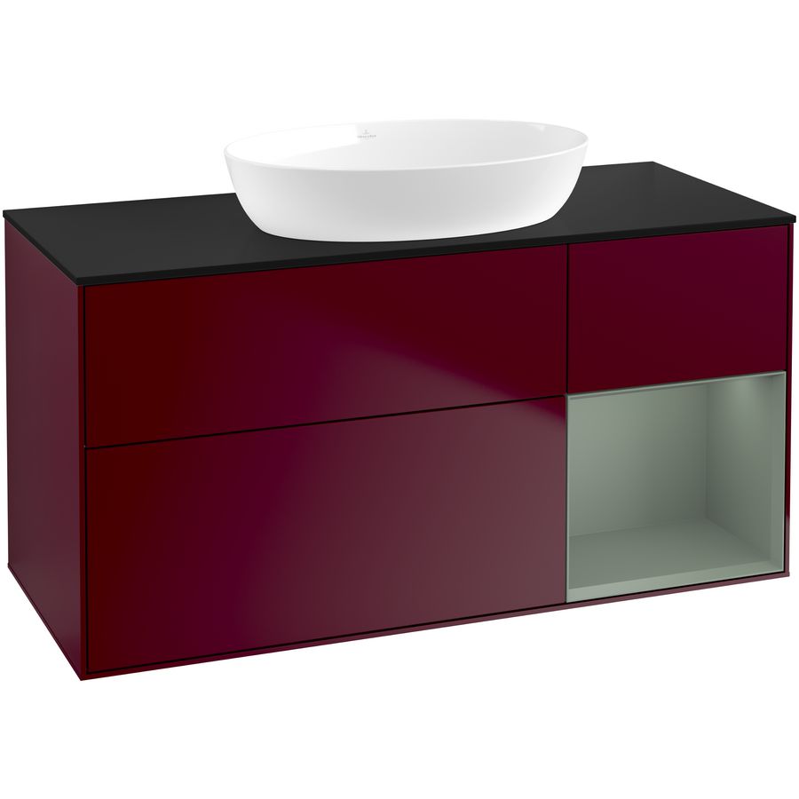Wastafelonderkast Finion 1200x603x501mm Peony Matt Lacquer FA72GMHB