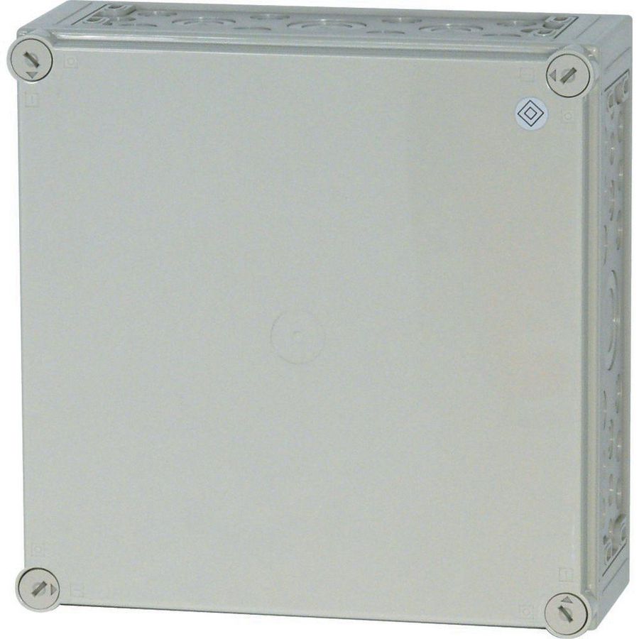Kast Ci Hx375x375x150mm deksel Ral7035 metr.doordrukgaten