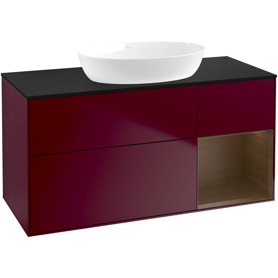 Wastafelonderkast Finion 1200x603x501mm Peony Matt Lacquer FA72GNHB