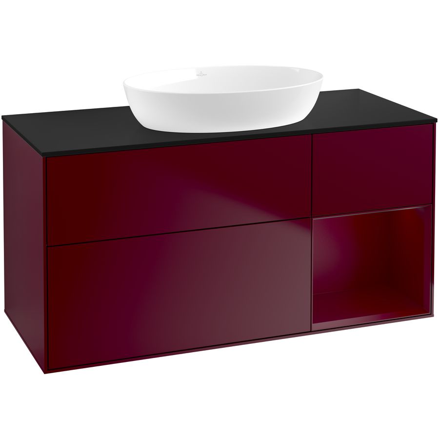 Wastafelonderkast Finion 1200x603x501mm Peony Matt Lacquer FA72HBHB