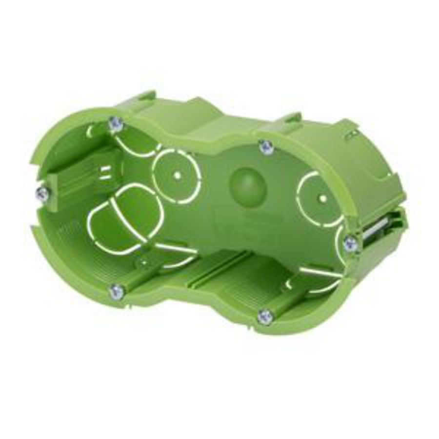 GREEN WALL RONDE INBOUWDOZEN 2+2 GANG GIPSPLAAT MOBIEL VVE=2