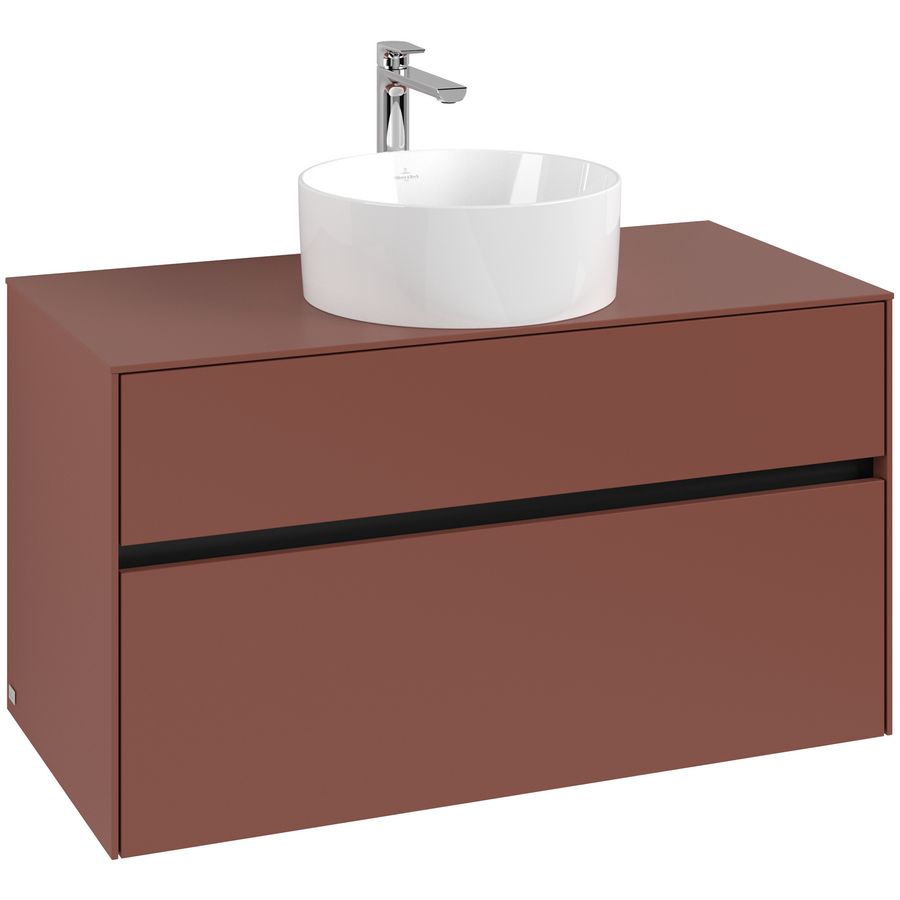 Wastafelonderkast Collaro 1000x548x500mm Wine Red C038B0AH