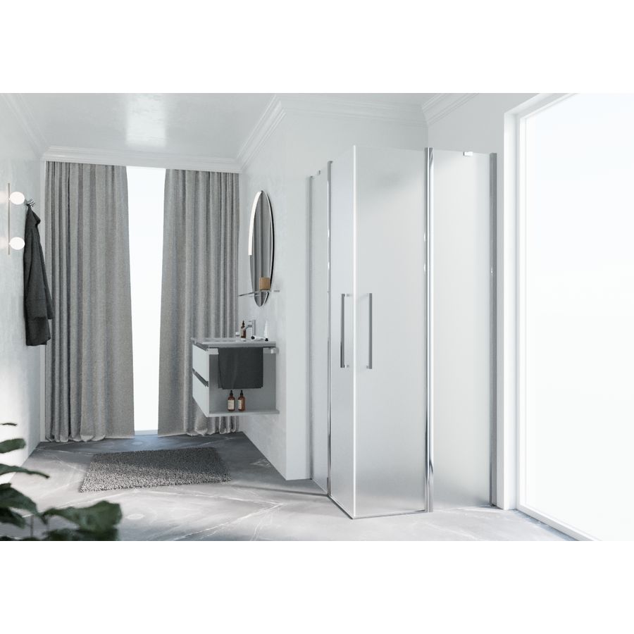 Young 2 Hoekinstap 101 Ver.101-103C Satin Glas Chroom