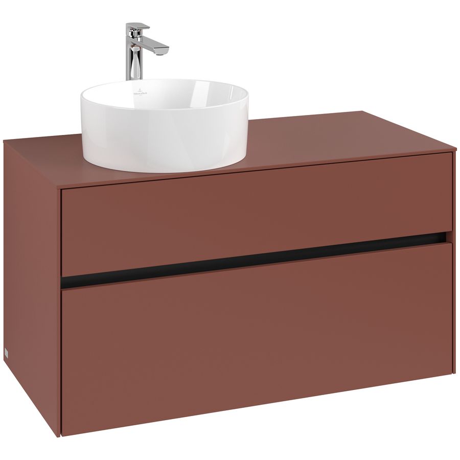Wastafelonderkast Collaro 1000x548x500mm Wine Red C03900AH