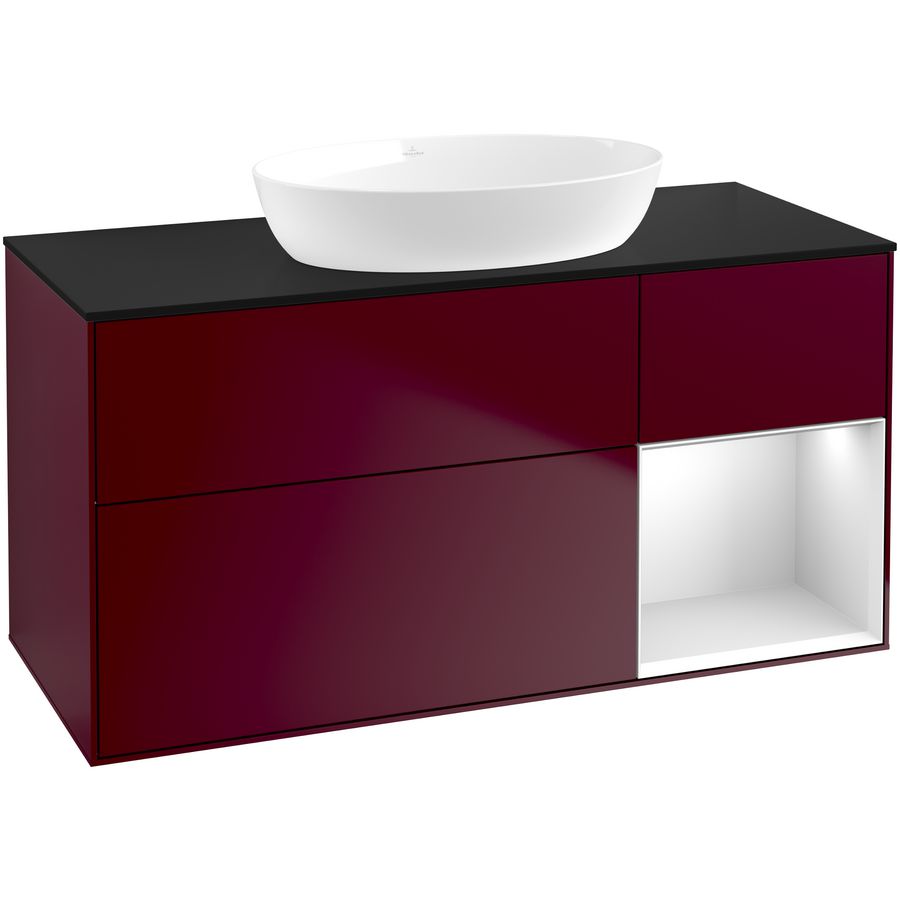 Wastafelonderkast Finion 1200x603x501mm Peony Matt Lacquer FA72MTHB