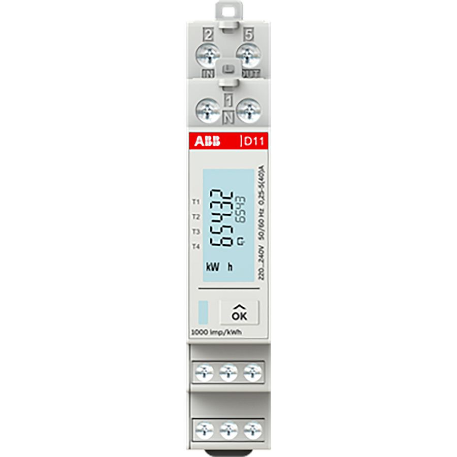 D11 15-M 40 Mbus, Energiemeter MID, 1 fase direct 40 A