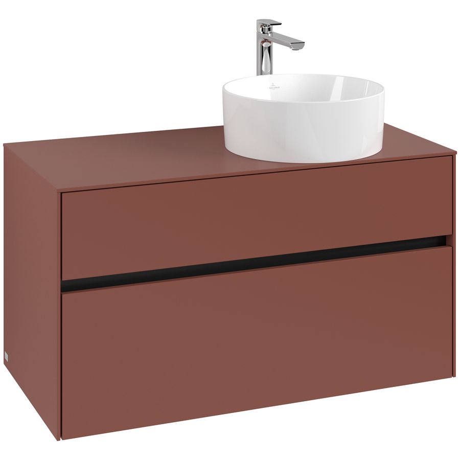 Wastafelonderkast Collaro 1000x548x500mm Wine Red C040B0AH