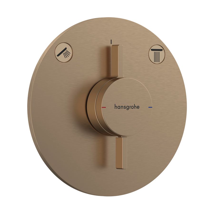 DuoTurn S afbouwdeel tbv inbouwkraan voor 2 functies Brushed Bronze