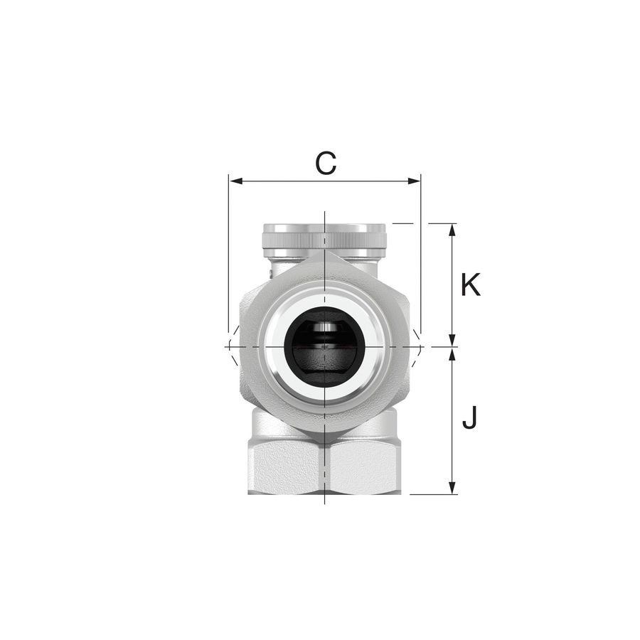 Voetventiel haaks MF G1/2 Ni Simplex VVE=10
