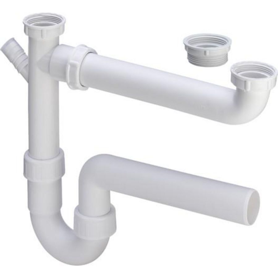 Afvoerverbinding 1 1/2x40 x90-310 kunststof/wit 79485-108496