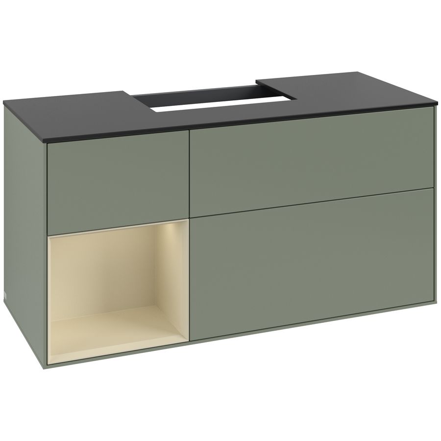 Wastafelonderkast Finion 1200x603x501mm Olive Matt Lacquer G162HJGM