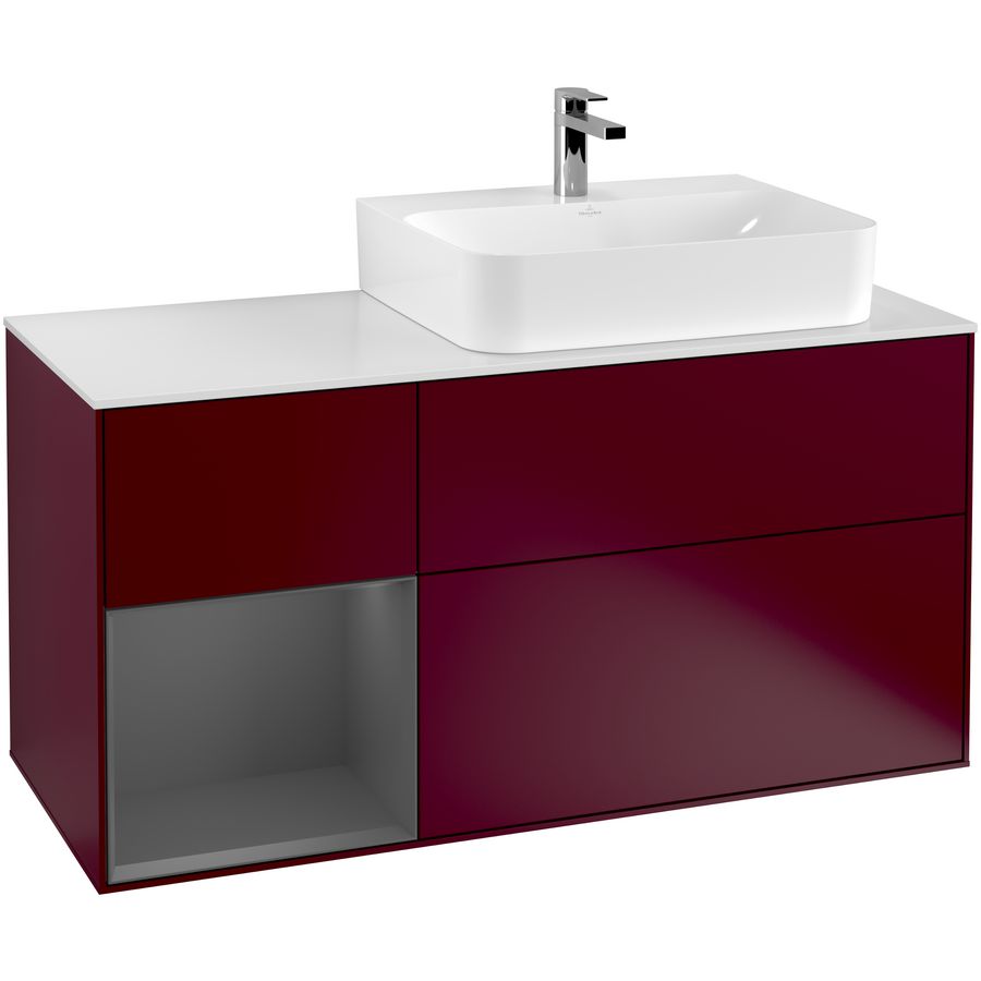 Wastafelonderkast Finion 1200x603x501mm Peony Matt Lacquer G141GKHB