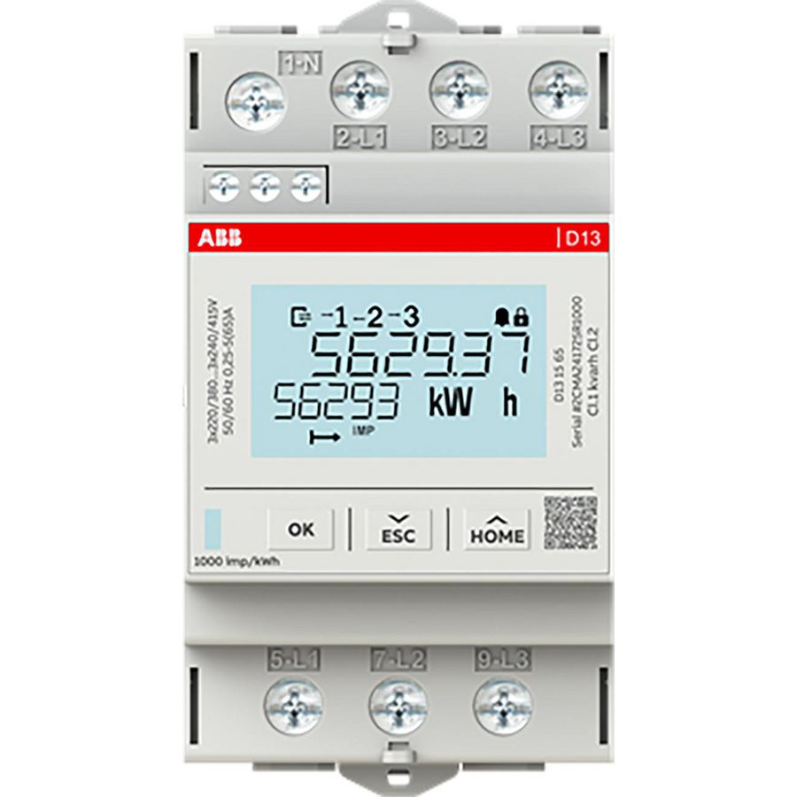 D13 15 65, Energiemeter, 3 fase direct 65 A