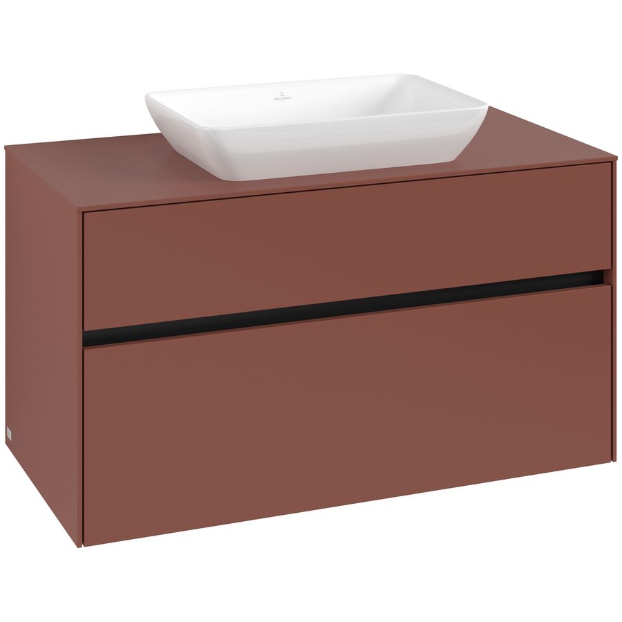 Wastafelonderkast Collaro 1000x548x500mm Wine Red C109B0AH