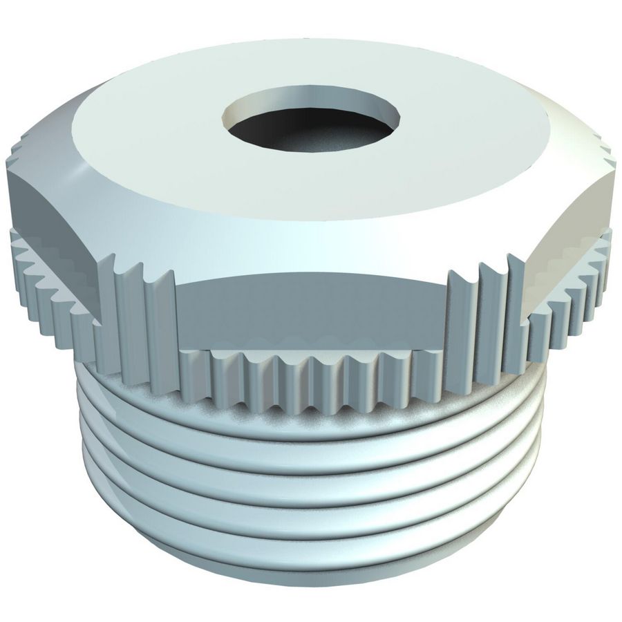 Schroefdraadnippel opening PG11 polyeth. li.grijs VVE=100